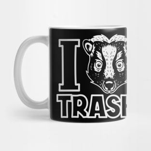 I Love Trash Skunk Mug